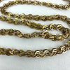 Antique 14k Gold Monogram Pendant Necklace on a Fancy Link Chain