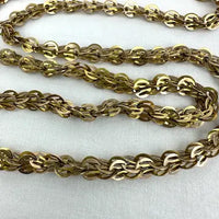 Antique 14k Gold Monogram Pendant Necklace on a Fancy Link Chain
