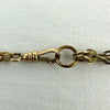 Antique 14k Gold Monogram Pendant Necklace on a Fancy Link Chain