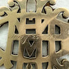 Antique 14k Gold Monogram Pendant Necklace on a Fancy Link Chain