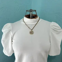 Antique 14k Gold Monogram Pendant Necklace on a Fancy Link Chain