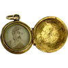 Antique 14k Gold Monogrammed Locket Charm Pendant