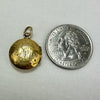 Antique 14k Gold Monogrammed Locket Charm Pendant