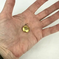 Antique 14k Gold Monogrammed Locket Charm Pendant