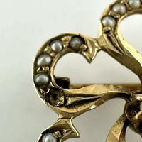 Antique 14k Gold Pearl Watch or Locket Pin