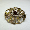 Antique 14k Gold Ruby Pin