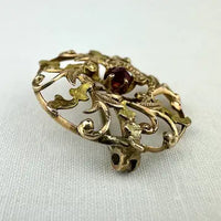 Antique 14k Gold Ruby Pin