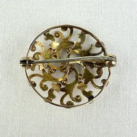 Antique 14k Gold Ruby Pin