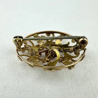 Antique 14k Gold Ruby Pin