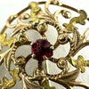 Antique 14k Gold Ruby Pin