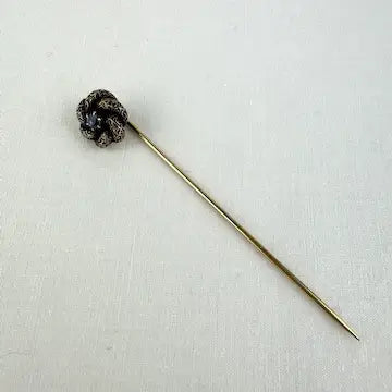 Antique 14k Gold Sapphire Love Knot Stick Pin