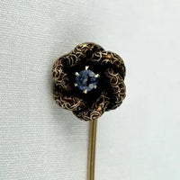 Antique 14k Gold Sapphire Love Knot Stick Pin