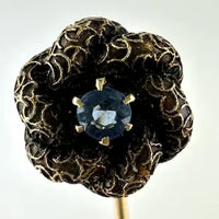 Antique 14k Gold Sapphire Love Knot Stick Pin