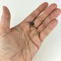 Antique 14k Gold Sapphire Love Knot Stick Pin