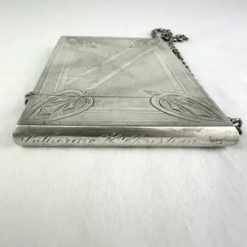 Antique Albert Coles Silver Calling Card Case