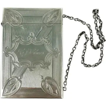 Antique Albert Coles Silver Calling Card Case