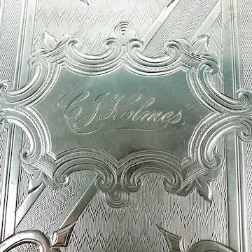 Antique Albert Coles Silver Calling Card Case