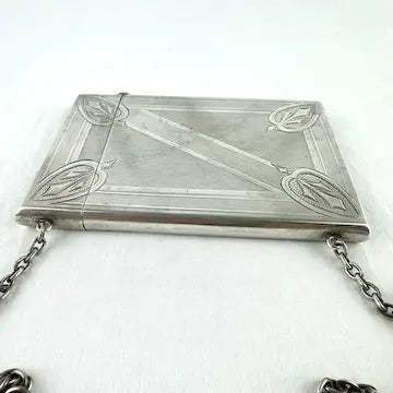 Antique Albert Coles Silver Calling Card Case