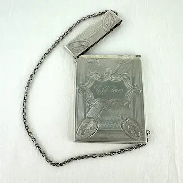 Antique Albert Coles Silver Calling Card Case