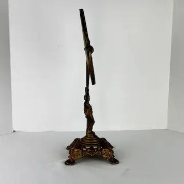 Antique Art Nouveau Figural Swivel Shaving Mirror