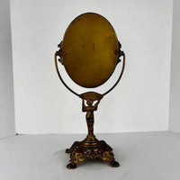 Antique Art Nouveau Figural Swivel Shaving Mirror