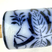 Antique Blue Onion Pattern Porcelain Rolling Pin