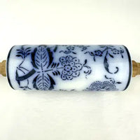 Antique Blue Onion Pattern Porcelain Rolling Pin