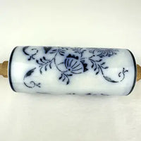 Antique Blue Onion Pattern Porcelain Rolling Pin