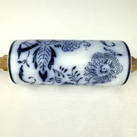 Antique Blue Onion Pattern Porcelain Rolling Pin