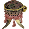 Antique Bovine Horn Primitive Pin Cushion