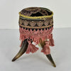 Antique Bovine Horn Primitive Pin Cushion