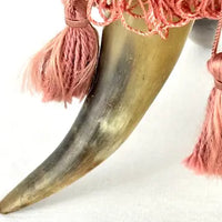 Antique Bovine Horn Primitive Pin Cushion