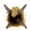 Antique Bovine Horn Primitive Square Purple Pin Cushion