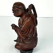 Antique Boxwood Carving of Chinese Immortal Deity