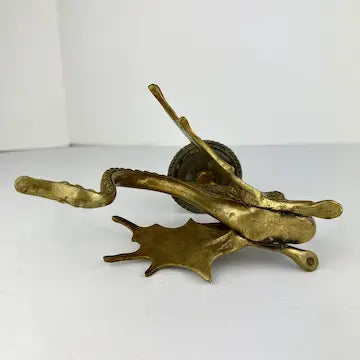 Antique Brass Winged Griffin Candle Holders