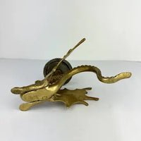 Antique Brass Winged Griffin Candle Holders