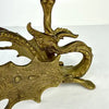 Antique Brass Winged Griffin Candle Holders