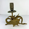 Antique Brass Winged Griffin Candle Holders
