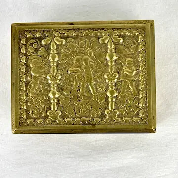 Antique Cast Bronze Jewelry Box made in Spain