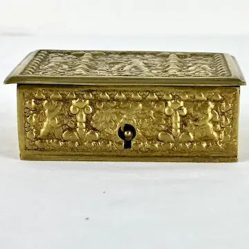 Antique Cast Bronze Jewelry Box made in Spain