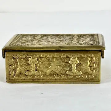 Antique Cast Bronze Jewelry Box made in Spain