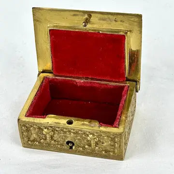 Antique Cast Bronze Jewelry Box made in Spain