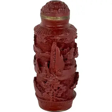 Antique Chinese Cinnabar Snuff Bottle