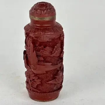 Antique Chinese Cinnabar Snuff Bottle