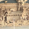 Antique Chinese Cork Diorama of River Scene