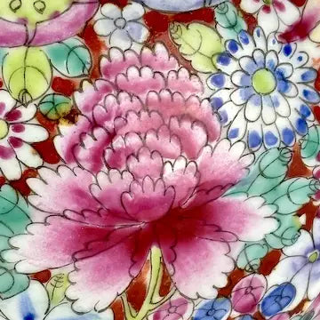 Antique Chinese Porcelain Mille Fleur Brush Pot