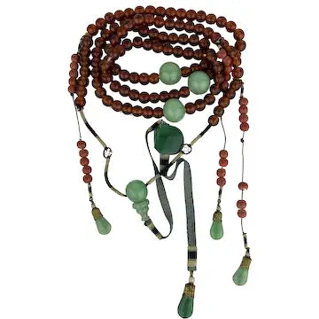 Antique Chinese Royal Court Mala Prayer Beads