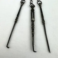 Antique Chinese Silver Opium Chatelaine with Monkey Butterflies and Elephants