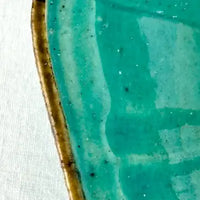 Antique Chinese Turquoise Glazed Pottery Plate