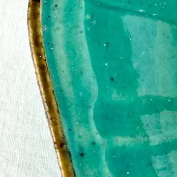 Antique Chinese Turquoise Glazed Pottery Plate